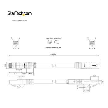 UTP Category 6 Rigid Network Cable Startech N6PATC7MWH White 7 m