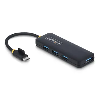 4-Port USB-C Hub Startech H5C4A-USB-HUB Black