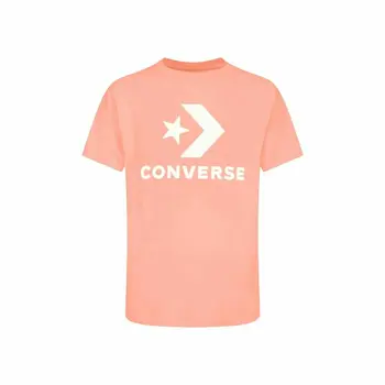 Unisex Short Sleeve T-Shirt Converse Standard Fit Center Front Large Salmon
