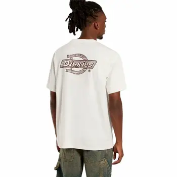Men’s Short Sleeve T-Shirt Dickies Wood Logo White