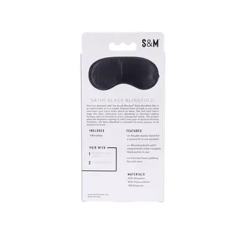 Satin Blindfold Black Sex & Mischief SS10001