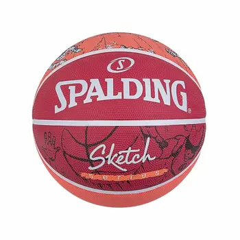 Basketball Ball Spalding Sketch Dribble Red Natural rubber (Size 7)
