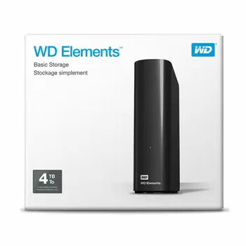 Hard Drive Western Digital WD Elements Desktop Black 4 TB HDD
