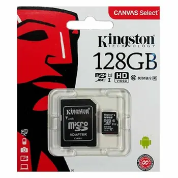 Micro SD Memory Card with Adaptor Kingston SDCS2/128GB 128 GB