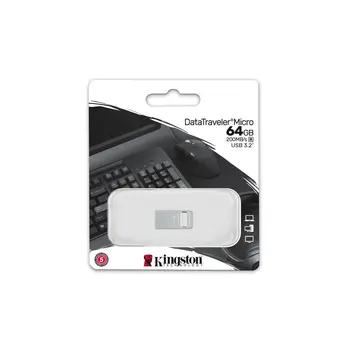 USB stick Kingston DTMC3G2/64GB Silver 64 GB (1 Unit)