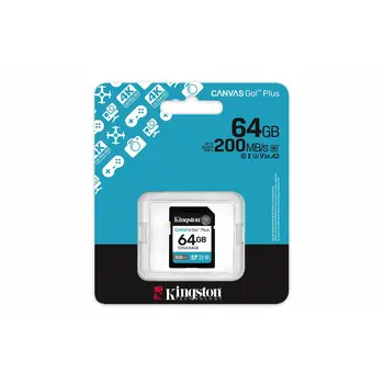 Micro SD Memory Card with Adaptor Kingston 64 GB