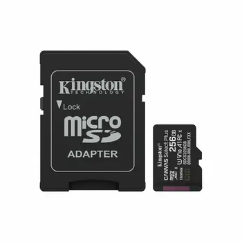 Micro SD Memory Card with Adaptor Kingston SDCS3/256GB 256 GB