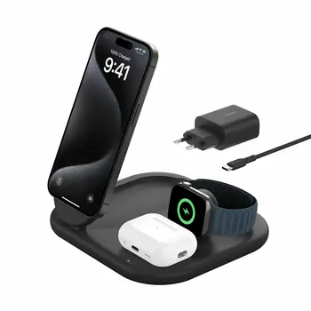 Cordless Charger Belkin WIZ029VFBK Black 15 W (1 Unit)