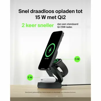 Cordless Charger Belkin WIZ034KQBK Black