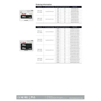 RAM Memory Team Group TED432G3200C2201