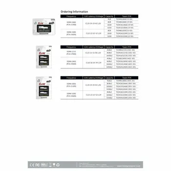 RAM Memory Team Group TED416G3200C22-S01 16 GB DDR4 3200 MHz CL19