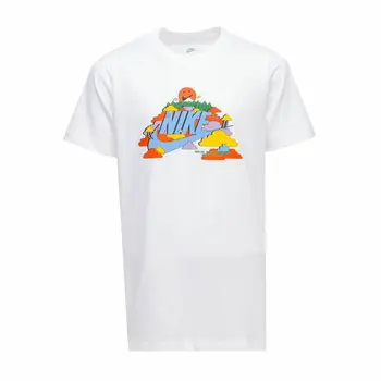 Child's Short Sleeve T-Shirt Nike Happy Cloud White