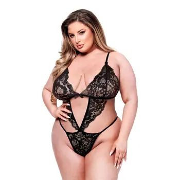 Leotard Baci Lingerie Black Queen Queen size