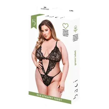 Leotard Baci Lingerie Black Queen Queen size