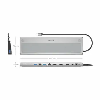 USB Hub Aisens Black 100 W 50 W