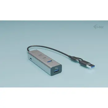 USB Hub i-Tec CAHUBMETAL2A2CPD Silver