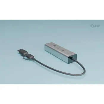 USB Hub i-Tec CAHUBMETAL2A2CPD Silver