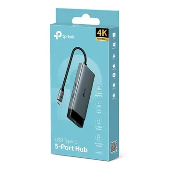 USB Cable TP-Link UH5020C 100 W Black Grey
