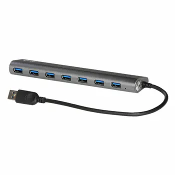 USB Hub i-Tec U3HUB778 Silver Black Grey