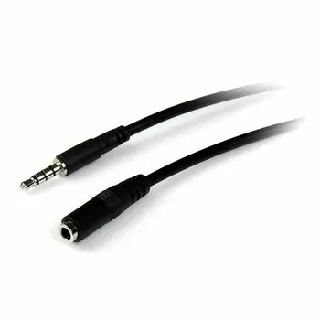 Jack Extension Cable (3.5 mm) Startech MUHSMF1M             Black 1 m