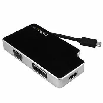 USB C to VGA/HDMI/DVI Adapter Startech CDPVGDVHDB           Silver