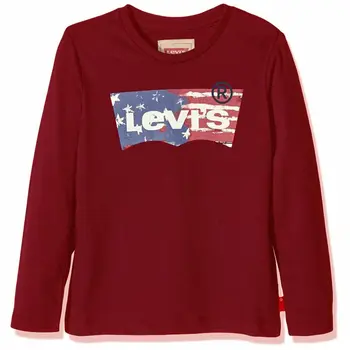 Men’s Short Sleeve T-Shirt Levi's NI10337 Dark Red