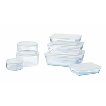 Food Preservation Container Pyrex White Transparent Rectangular 1,5 L