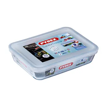 Food Preservation Container Pyrex White Transparent Rectangular 1,5 L