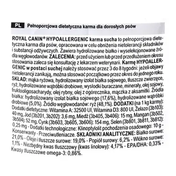 Fodder Royal Canin Hypoallergenic Adult Birds 2 Kg