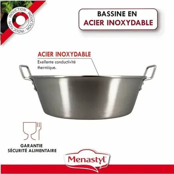 Food Preservation Container Menastyl 40,5 cm Silver Rectangular
