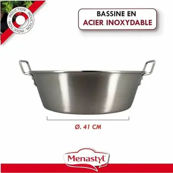 Food Preservation Container Menastyl 40,5 cm Silver Rectangular