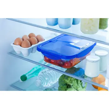 Food Preservation Container Pyrex Blue Transparent Rectangular