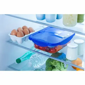 Food Preservation Container Pyrex Blue Transparent Rectangular