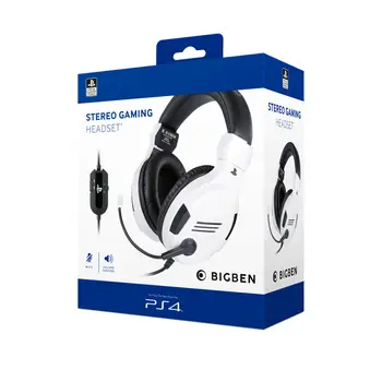 Gaming Headset with Microphone Big Ben Interactive PS4OFHEADSETV3WHITE White Black/White