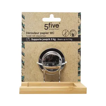 Toilet Roll Holder 5five Simply Smart Natural Bamboo