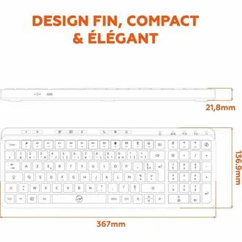 Keyboard Mobility Lab KP450W Compact Black Grey