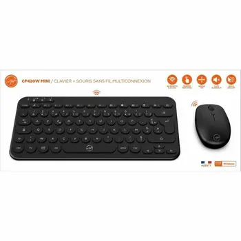 Keyboard and Mouse Mobility Lab CP420W Mini Black AZERTY