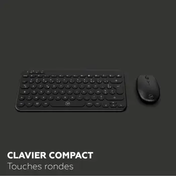 Keyboard and Mouse Mobility Lab CP420W Mini Black AZERTY
