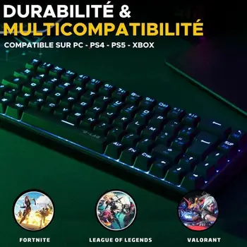 Gaming Keyboard The G-Lab KEYZ TITAN Black AZERTY