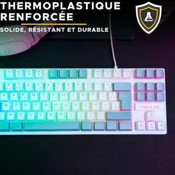 Keyboard The G-Lab KEYZ CAESIUM Grey Azerty French