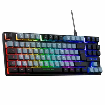 Keyboard The G-Lab KEYZ CAESIUM Black Grey Azerty French