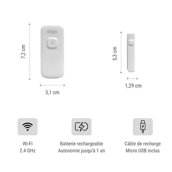 Open Doors and Windows Detector Konyks Senso Charge 2 Wi-Fi 2,4 GHz