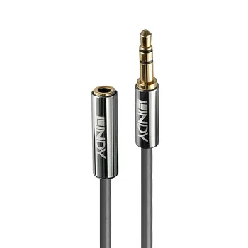 Jack Extension Cable (3.5 mm) LINDY 35327 1 m Black Anthracite