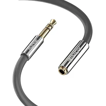 Jack Extension Cable (3.5 mm) LINDY 35327 1 m Black Anthracite
