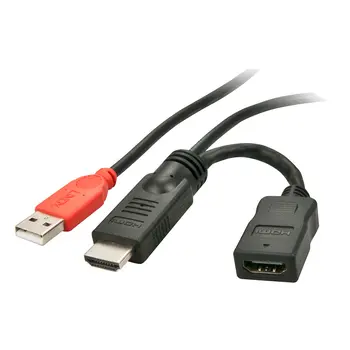 HDMI Adapter LINDY HDMI 1.4 M/F 5 m Black