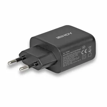 Wall Charger LINDY 73438 Black 65 W