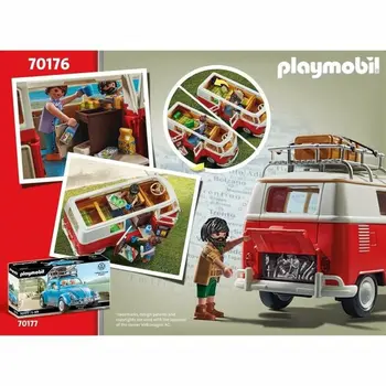 Vehicle Playset Playmobil 70176 Volkswagen T1 Bus Red