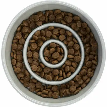Dog Feeder Trixie Slow Feeding Blue Grey Ø 17 cm 900 ml