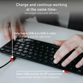 Keyboard Cherry KW 9200 MINI Spanish Qwerty Black