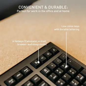 Wireless Keyboard Cherry JK-3000ES-2 Black Spanish Qwerty